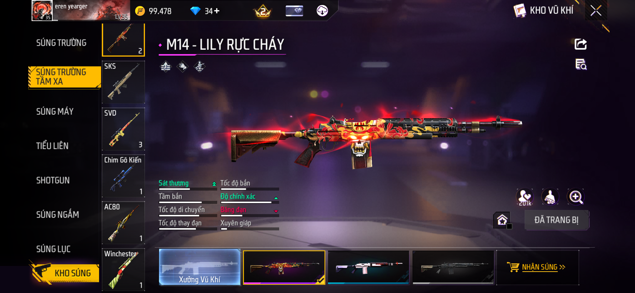 Ảnh 4 tài khoản Free Fire #FF114