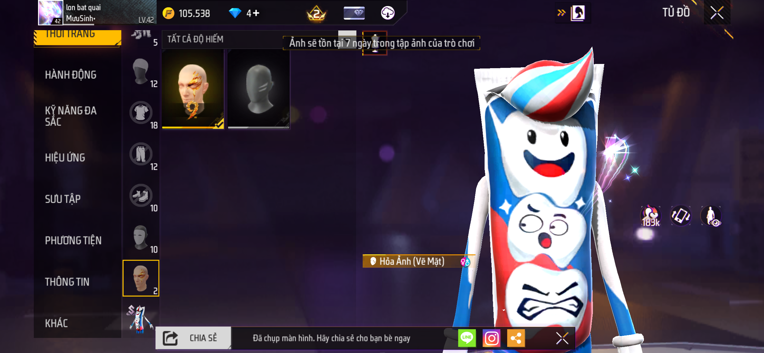 Ảnh 7 tài khoản Free Fire #FF113