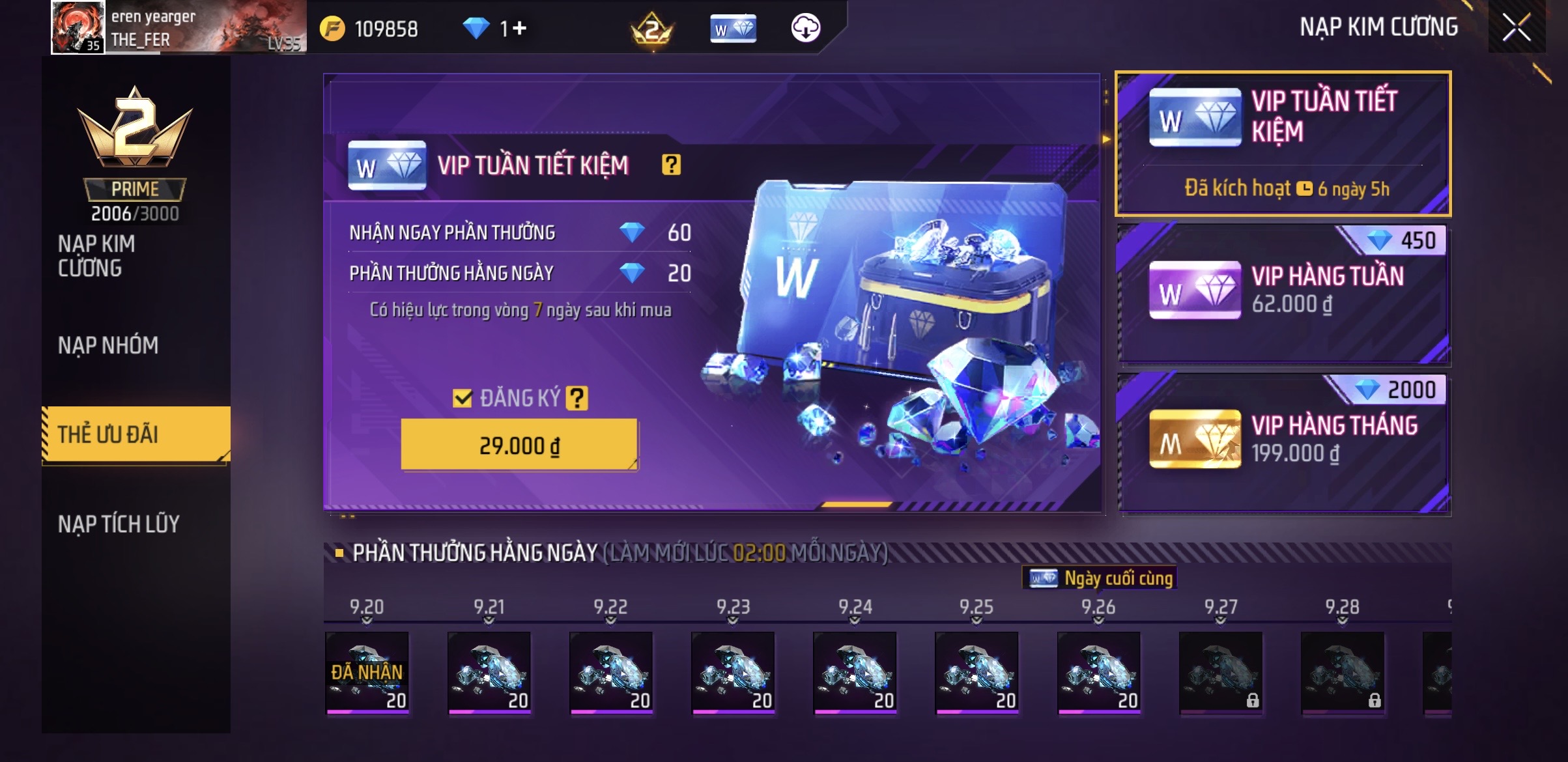 Ảnh 21 tài khoản Free Fire #FF114