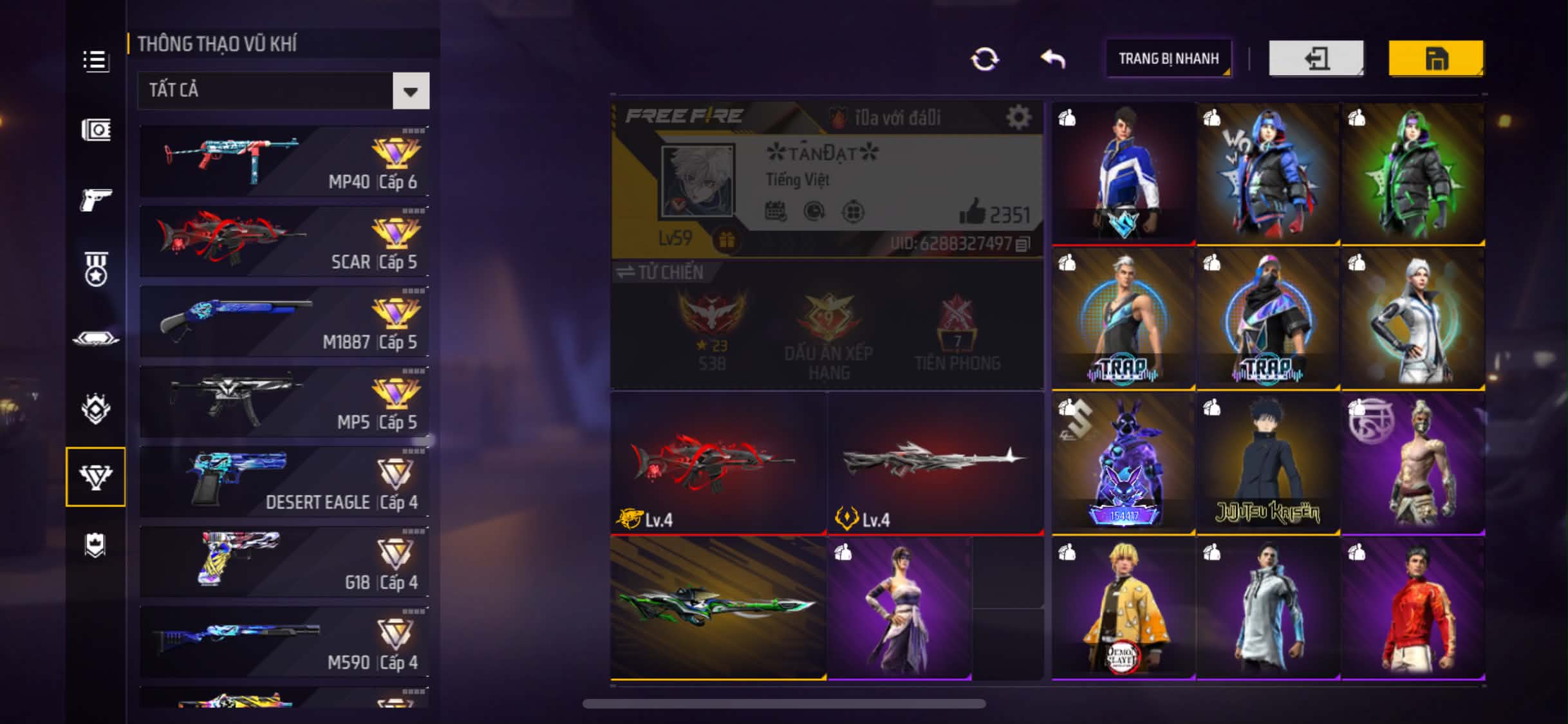 Ảnh 1 tài khoản Free Fire #FF115